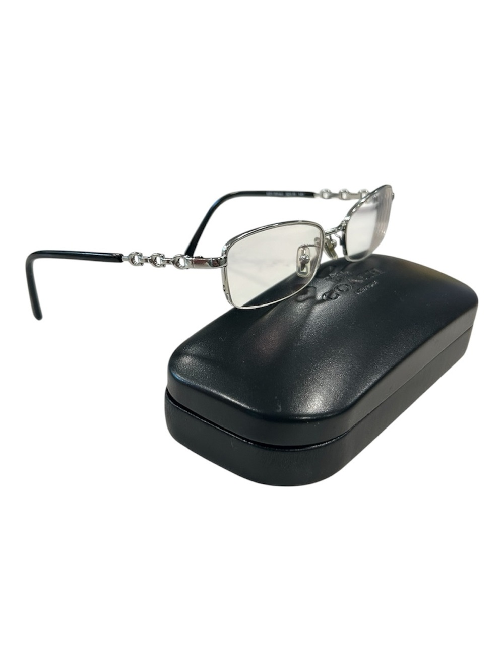 Coach HC5097 Semi-Rimless Silver and Black Eyeglasses